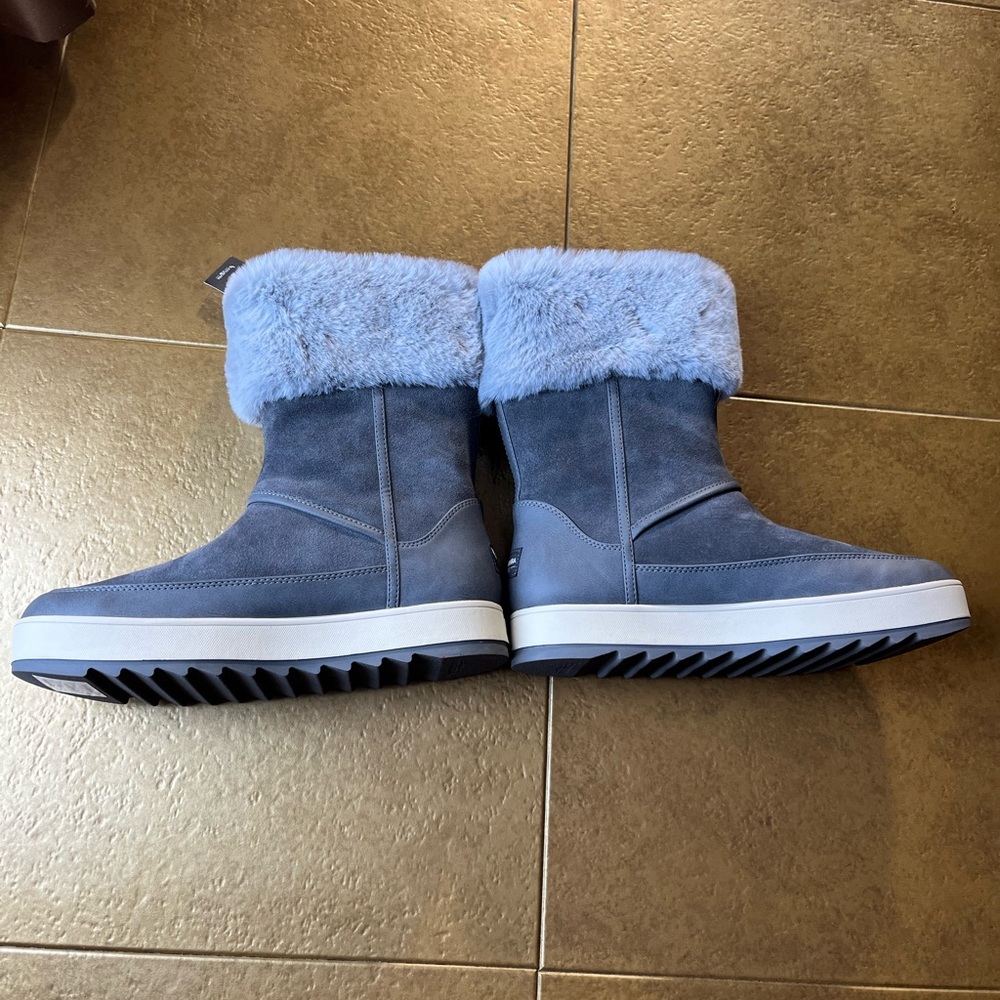NWT kookaburra by uggs sz.10 dark gray suede/lite gray flux fur cream so…